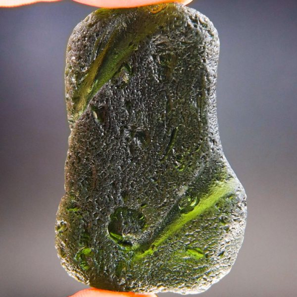 large light abrasion moldavite with certificate of authenticity (27.8grams) 4