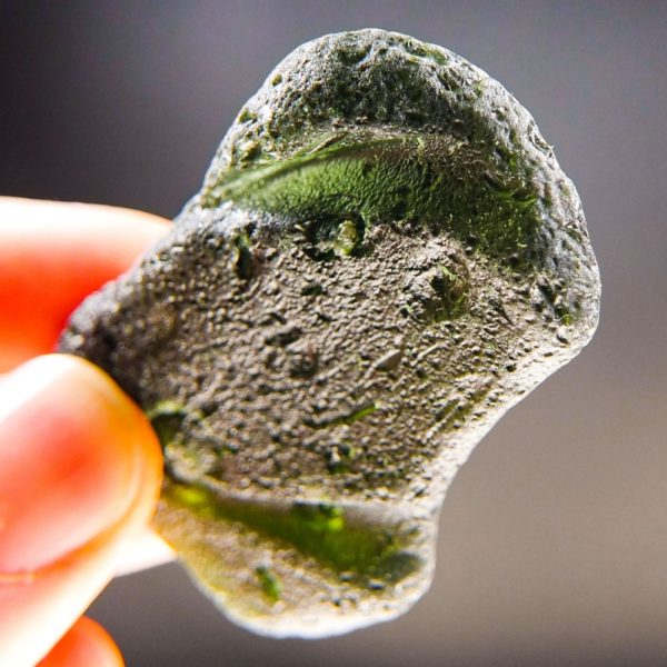 large light abrasion moldavite with certificate of authenticity (27.8grams) 5