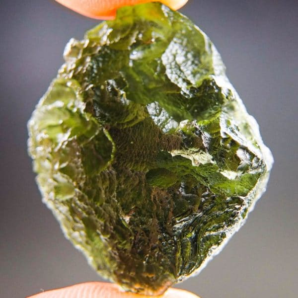 quality a+++ bottle green natural rough moldavite with certificate of authenticity (8.8grams) 2