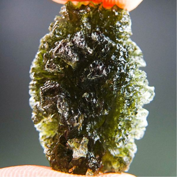 quality a+ brown green beautiful shape moldavite with certificate of authenticity (5.34grams) 1