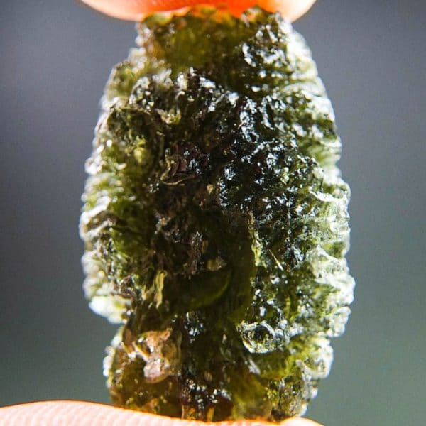 quality a+ brown green beautiful shape moldavite with certificate of authenticity (5.34grams) 2