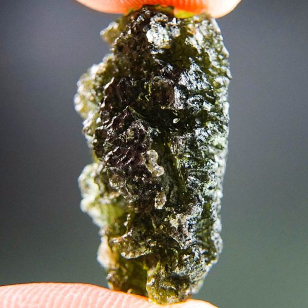 quality a+ brown green beautiful shape moldavite with certificate of authenticity (5.34grams) 3