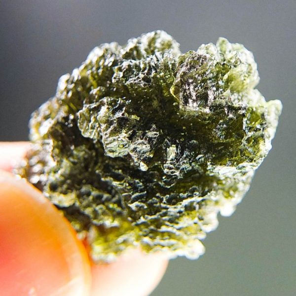quality a+ brown green beautiful shape moldavite with certificate of authenticity (5.34grams) 5