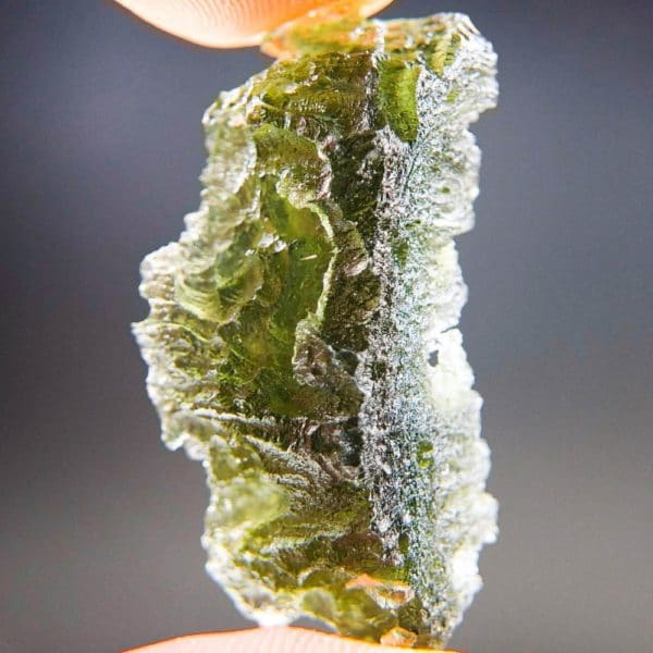 quality a+ excellent shape olive green moldavite with certificate of authenticity (7.45grams) 2