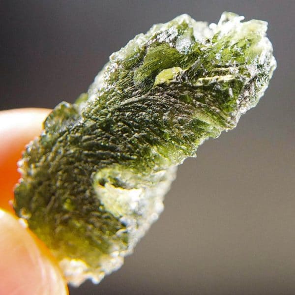 quality a+ excellent shape olive green moldavite with certificate of authenticity (7.45grams) 5