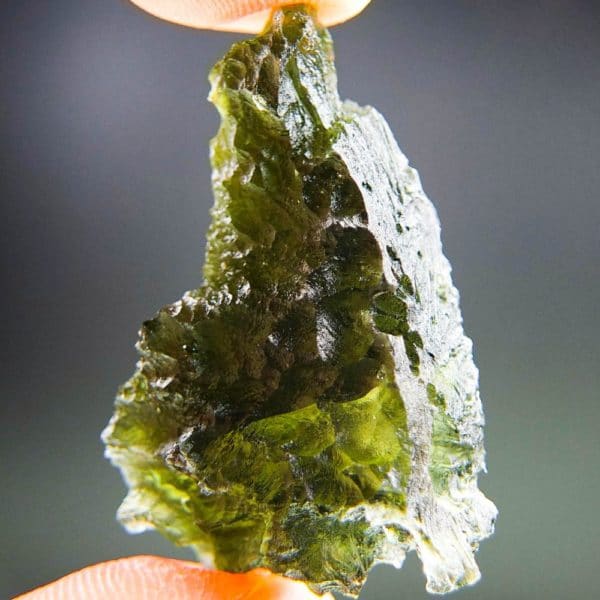 quality a+ open bubble moldavite with certificate of authenticity (8.29grams) 2