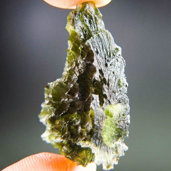 quality a+ open bubble moldavite with certificate of authenticity (8.29grams) 3