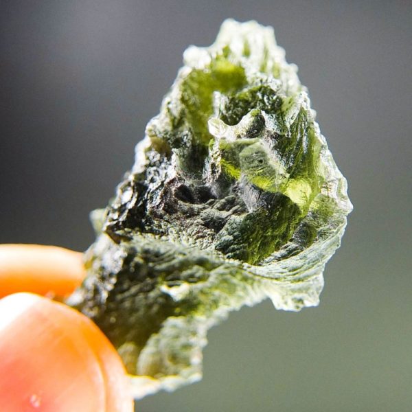 quality a+ open bubble moldavite with certificate of authenticity (8.29grams) 5