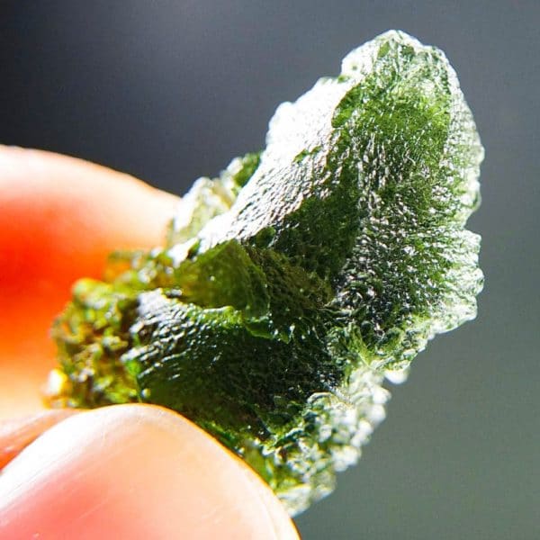 quality a+ rocky moldavite with certificate of authenticity (5.38grams) 5