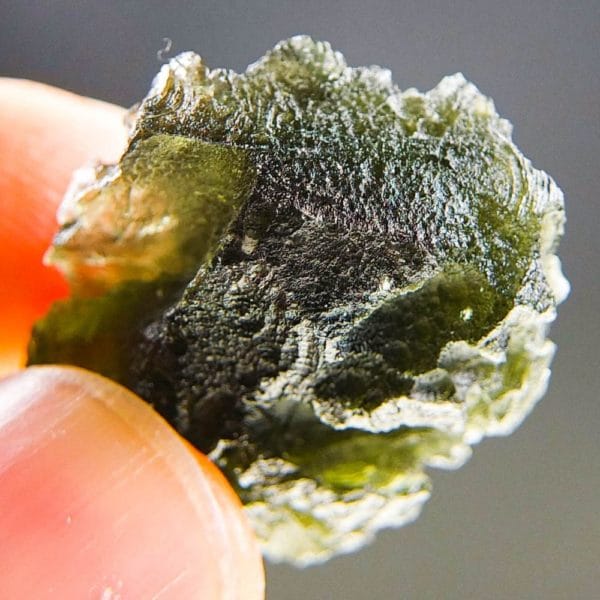 quality a+ rocky moldavite with certificate of authenticity (5.54grams) 5