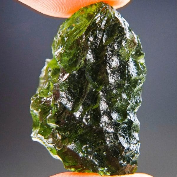 quality a+ shiny natural piece moldavite with certificate of authenticity (6.01grams) 2