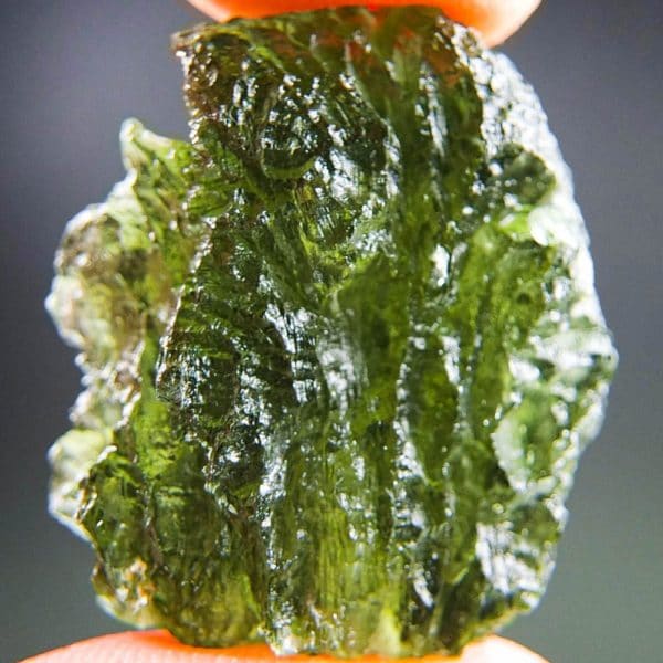 quality a+++ shiny open bubble moldavite with certificate of authenticity (8.88grams) 1