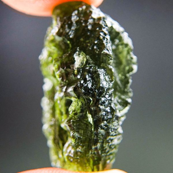 quality a+++ shiny open bubble moldavite with certificate of authenticity (8.88grams) 3