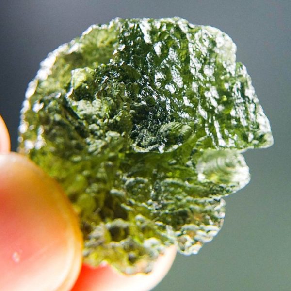 quality a+++ shiny open bubble moldavite with certificate of authenticity (8.88grams) 5