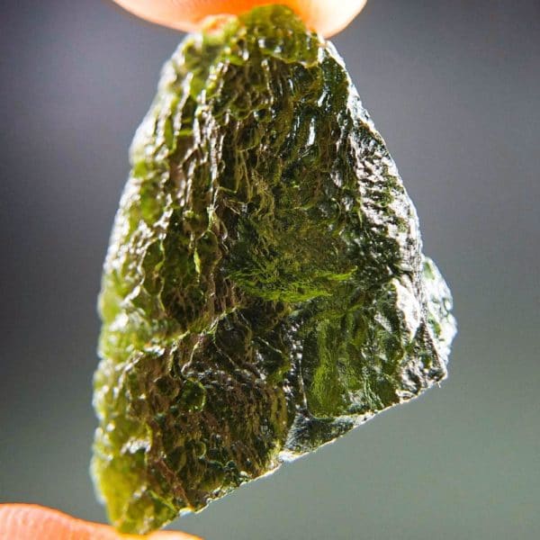 shiny two kinds of sculpture moldavite with certificate of authenticity (9.49grams) 2