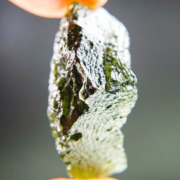shiny two kinds of sculpture moldavite with certificate of authenticity (9.49grams) 3