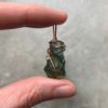 deep green mysterious moldavite in copper wire pendant handcrafted (3.32 grams)1.main