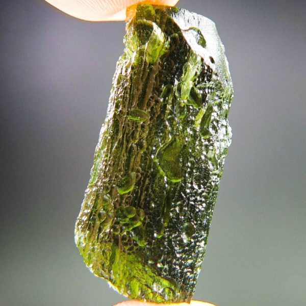 glossy rare moldavite with certificate of authenticity (8.01grams) 4
