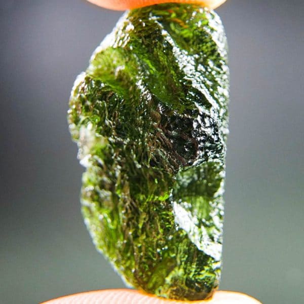 quality a+++ glossy middleweight natural piece moldavite (6.68grams) 2