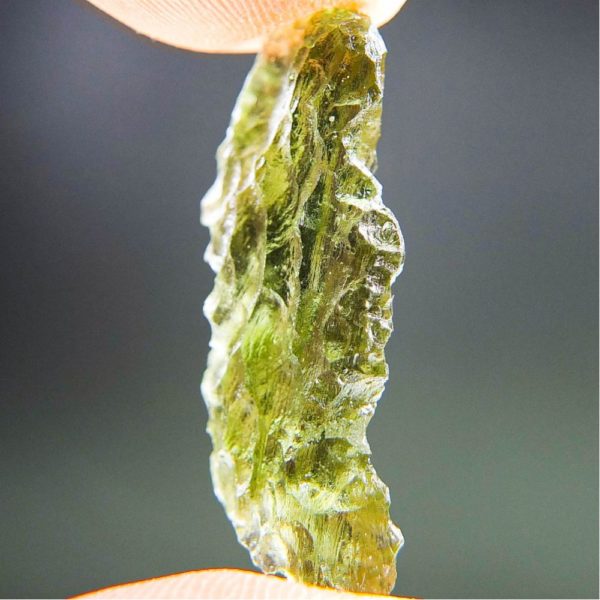 quality a++ magnificent moldavite from besednice with certificate of authenticity (2.15grams) 2
