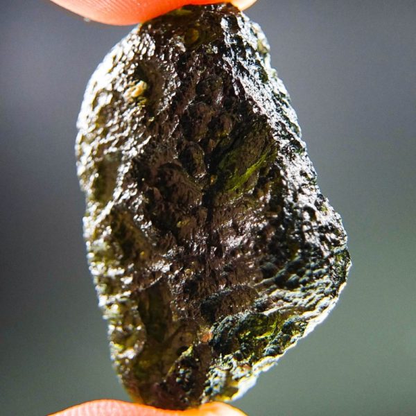 quality a+ shiny brown green moldavite with certificate of authenticity (7.39grams) 2