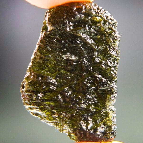 quality a+ shiny brown green moldavite with certificate of authenticity (7.39grams) 4