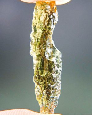High Quality Gleamy Natural Brown Green Chlum Moldavite (0.97grams)